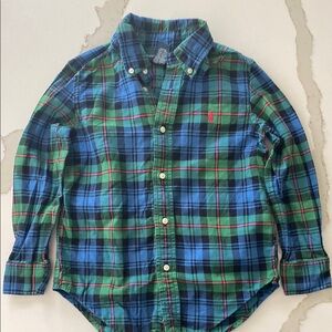 Ralph Lauren Blue and Green Checkered Shirt